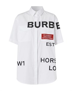 Рубашка с черными надписями Burberry