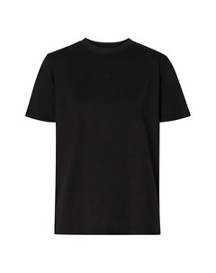 Черная хлопковая футболка с монограммой Burberry