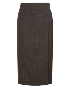 Серая шерстяная юбка Balenciaga