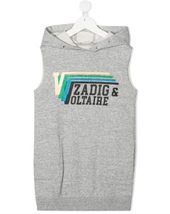 Худи без рукавов с вышитым логотипом Zadig & voltaire kids