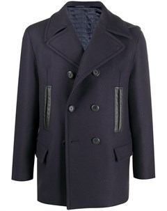 Двубортное пальто с заостренными лацканами Salvatore ferragamo