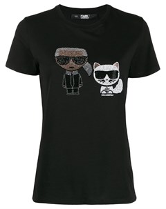 Футболка Ikonik со стразами Karl lagerfeld