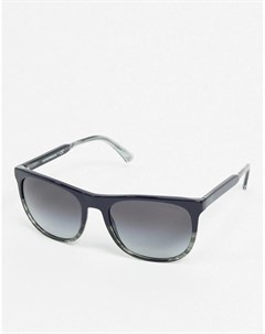 Черные солнцезащитные очки в квадратной оправе Emporio armani
