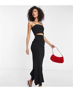 Черная асимметричная юбка макси от комплекта Vesper tall