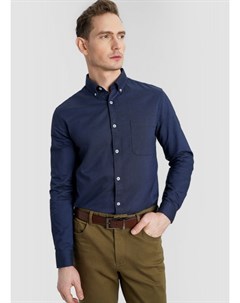 Однотонная рубашка из хлопка Oxford Ostin