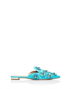 Слиперы Sunflower Flat аквамаринового цвета Aquazzura