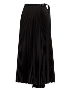 Черная плиссированная юбка Prada