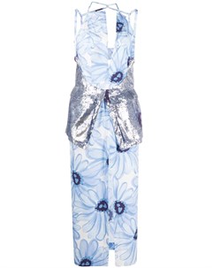Многослойное платье с цветочным принтом и пайетками Jacquemus