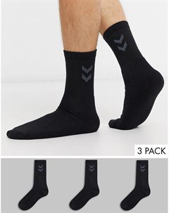 Набор из 3 пар черных носков Hummel