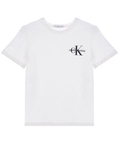 Белая футболка с логотипом детская Calvin klein