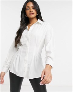 Белая приталенная рубашка Qed london