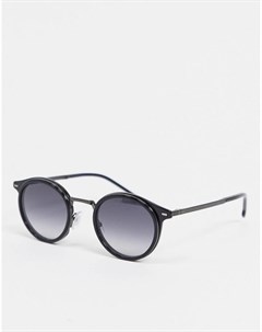 Черные круглые солнцезащитные очки Hugo Boss