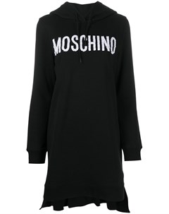 Платье с капюшоном с логотипом Moschino