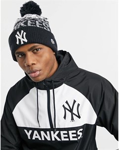 Черная спортивная шапка бини NY New era