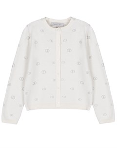 Белая вязаная кофта с логотипом детская Dior