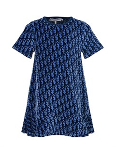 Синее платье с логотипом детское Dior