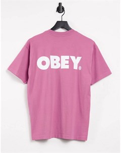Свободная футболка с принтом на спине Obey