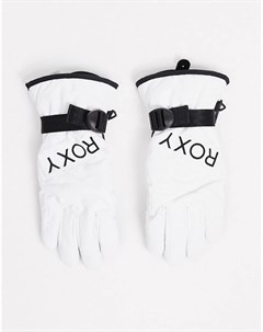Белые лыжные перчатки Jetty Solid Roxy