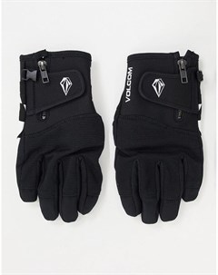 Черные кожаные перчатки Crail Volcom