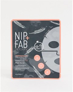 Листовая маска для лица с углем и миндальной кислотой Nip+fab