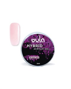 03 гель акриловый Hybrid acrylic gel clear pink 15 мл Wula nailsoul
