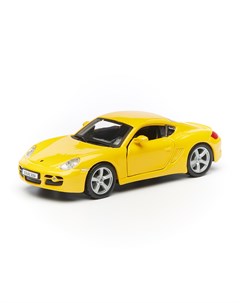 Машинка металлическая Porsche Cayman S 1 32 жёлтый Bburago