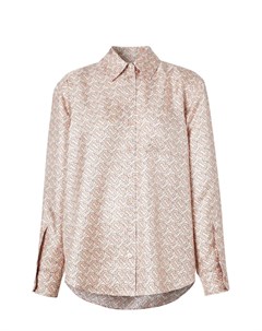 Шелковая блузка с монограммами Burberry