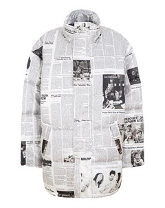 Куртка с газетным принтом Balenciaga