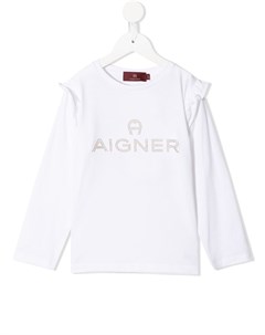 Толстовка с оборками и стразами Aigner kids