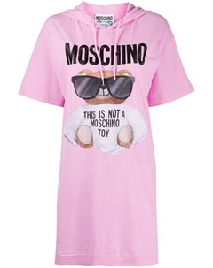 Платье футболка Teddy Bear с капюшоном Moschino