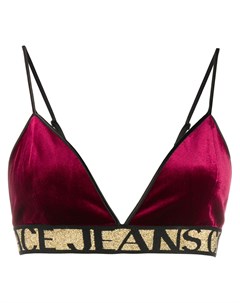 Укороченный топ с логотипом на поясе Versace jeans couture