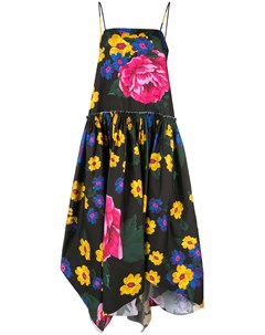 Расклешенное платье асимметричного кроя с цветочным принтом Marques almeida