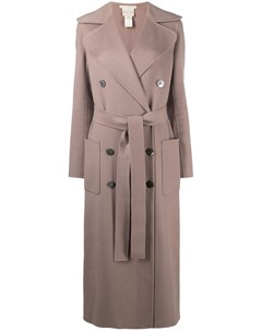 Двубортное пальто pre owned с поясом Céline pre-owned