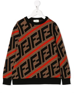 Трикотажный свитер с декором FF Fendi kids