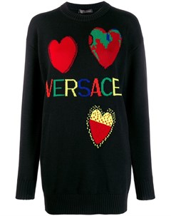 Свитер жаккардовой вязки с логотипом Versace