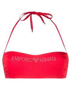 Лиф бандо с логотипом и заклепками Emporio armani