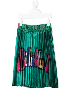 Плиссированная юбка с логотипом и эффектом металлик Billieblush