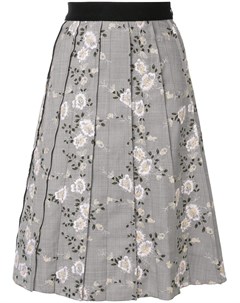 Плиссированная юбка с цветочным принтом Giambattista valli