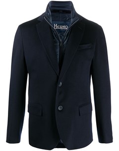 Однобортный пиджак с дутыми вставками Herno
