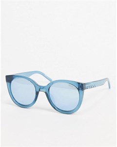 Синие круглые солнцезащитные очки Hugo