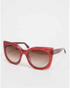 Красные солнцезащитные очки в квадратной оправе Etro
