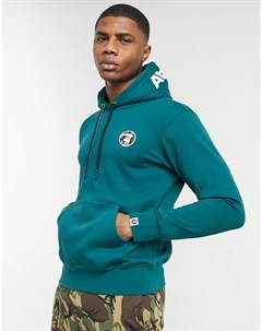 Темно зеленый флисовый худи AAPE By A Bathing Ape Aape by a bathing ape