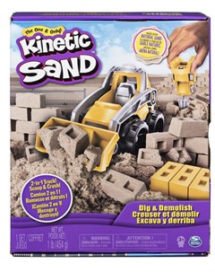 Набор для лепки Kinetic Sand Кинетический песок Бульдозер Spin master