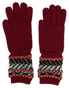 Трикотажные перчатки с орнаментом и пайетками Missoni