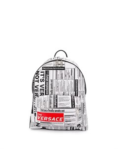 Рюкзак с принтом Headline Versace