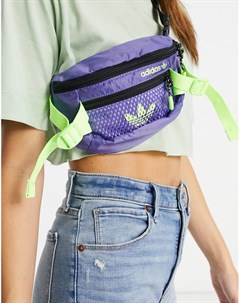 Темно синяя сумка кошелек на пояс с логотипом Adidas originals