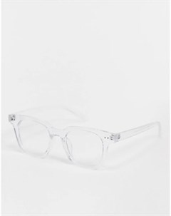 Модные очки в квадратной оправе с прозрачными стеклами Asos design