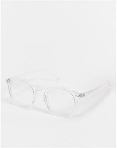 Модные очки в круглой пластмассовой оправе с прозрачными стеклами Asos design