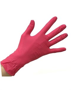Перчатки нитриловые красные размер М 100 шт Safe&care