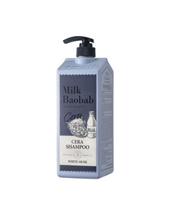 Шампунь с керамидами для волос с ароматом белого мускуса cera shampoo white musk Milk baobab